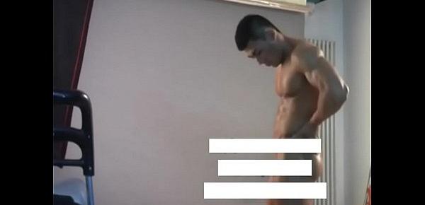  Meili Series - Muscular Jock Hunk Showing His Hot Body ( Behind The Scene )